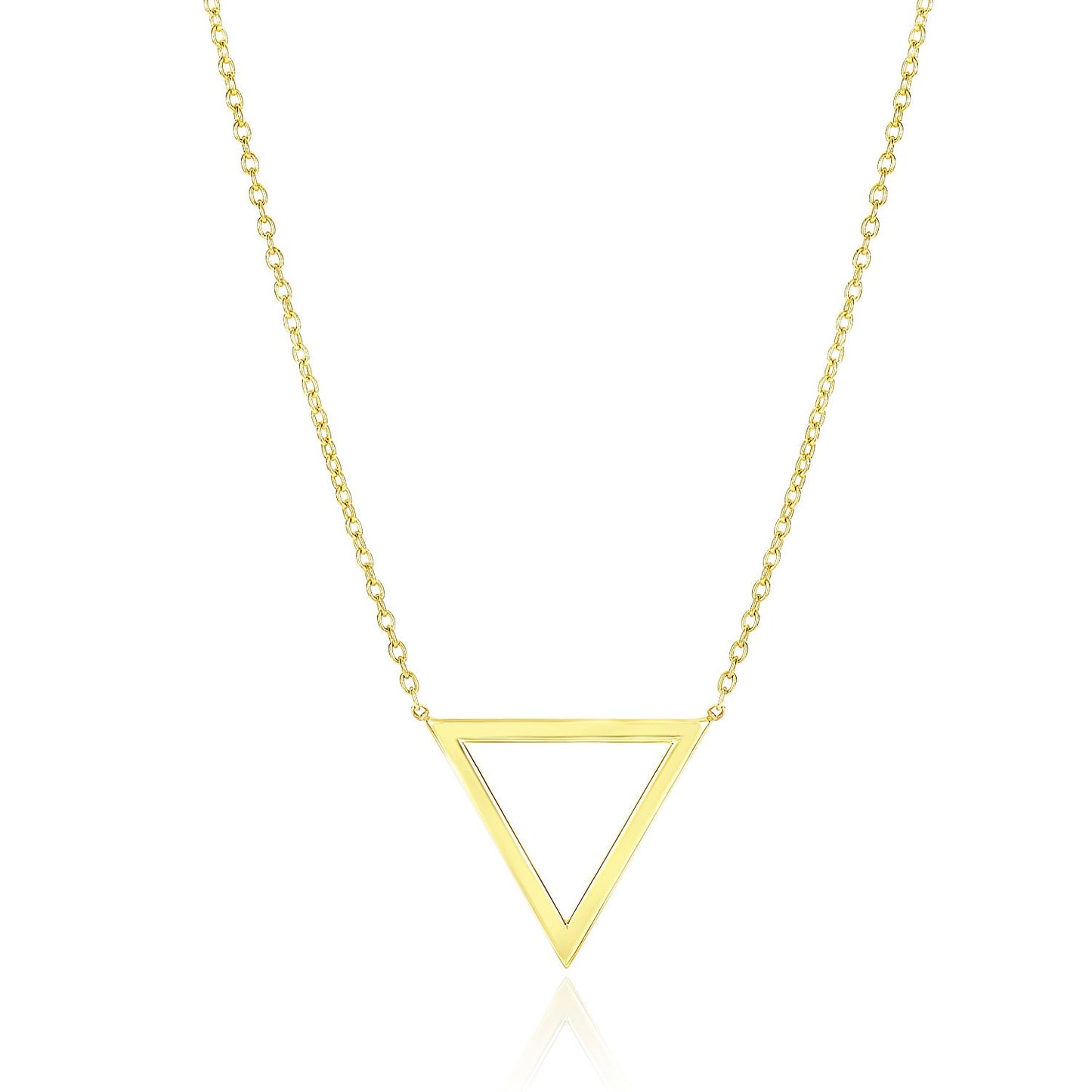 14k Yellow Gold Delta Symbol Chain Necklace-Teresa&#39;s Fashionista LLC