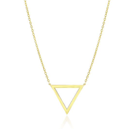 14k Yellow Gold Delta Symbol Chain Necklace-Teresa&#39;s Fashionista LLC