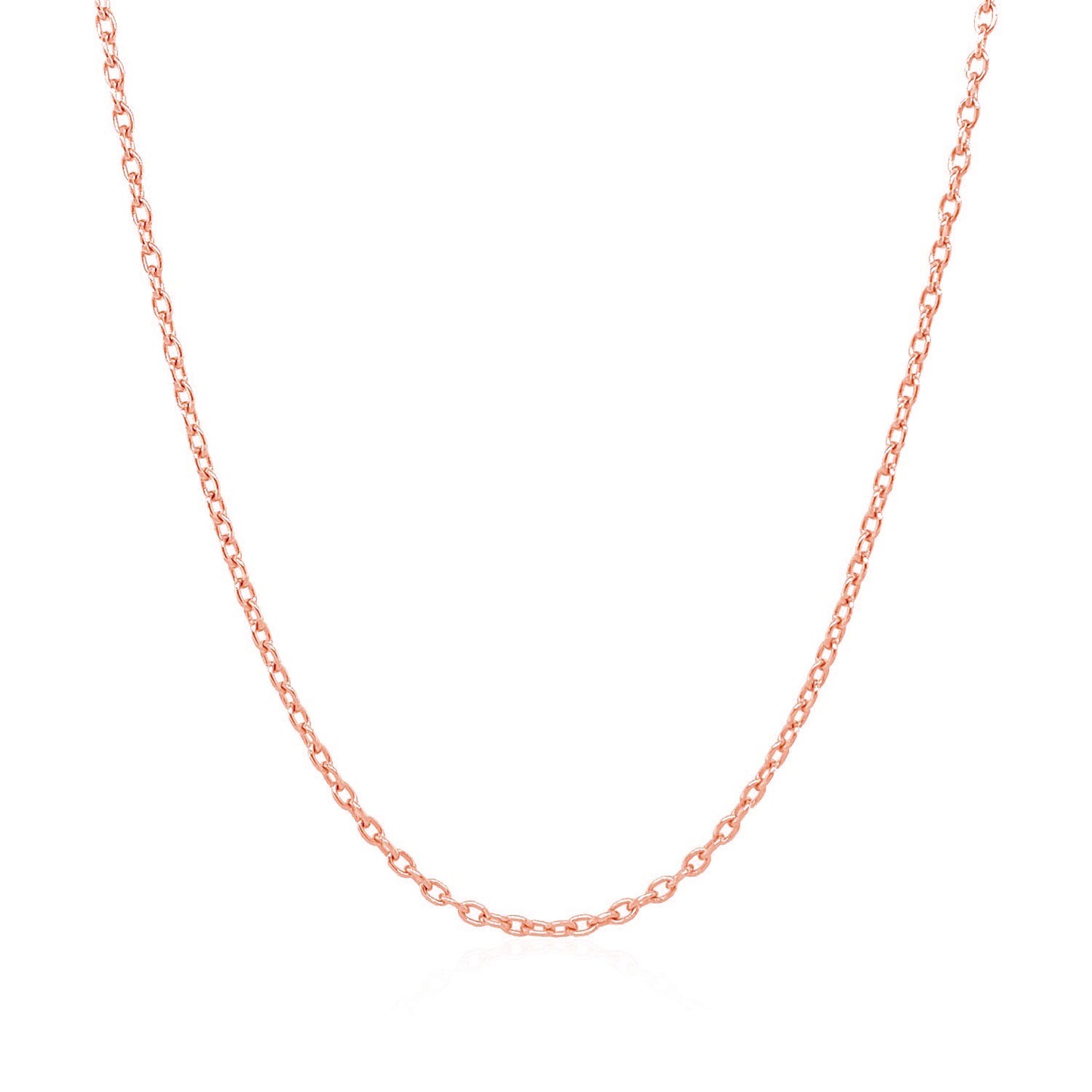 14k Rose Gold Round Cable Link Chain (1.50 mm)-Teresa&#39;s Fashionista LLC