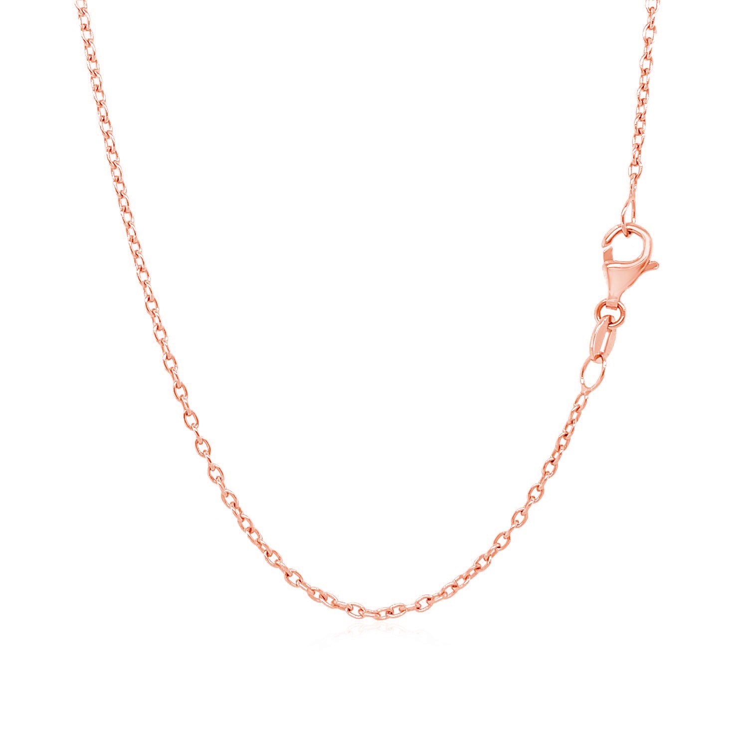 14k Rose Gold Round Cable Link Chain (1.50 mm)-Teresa&#39;s Fashionista LLC