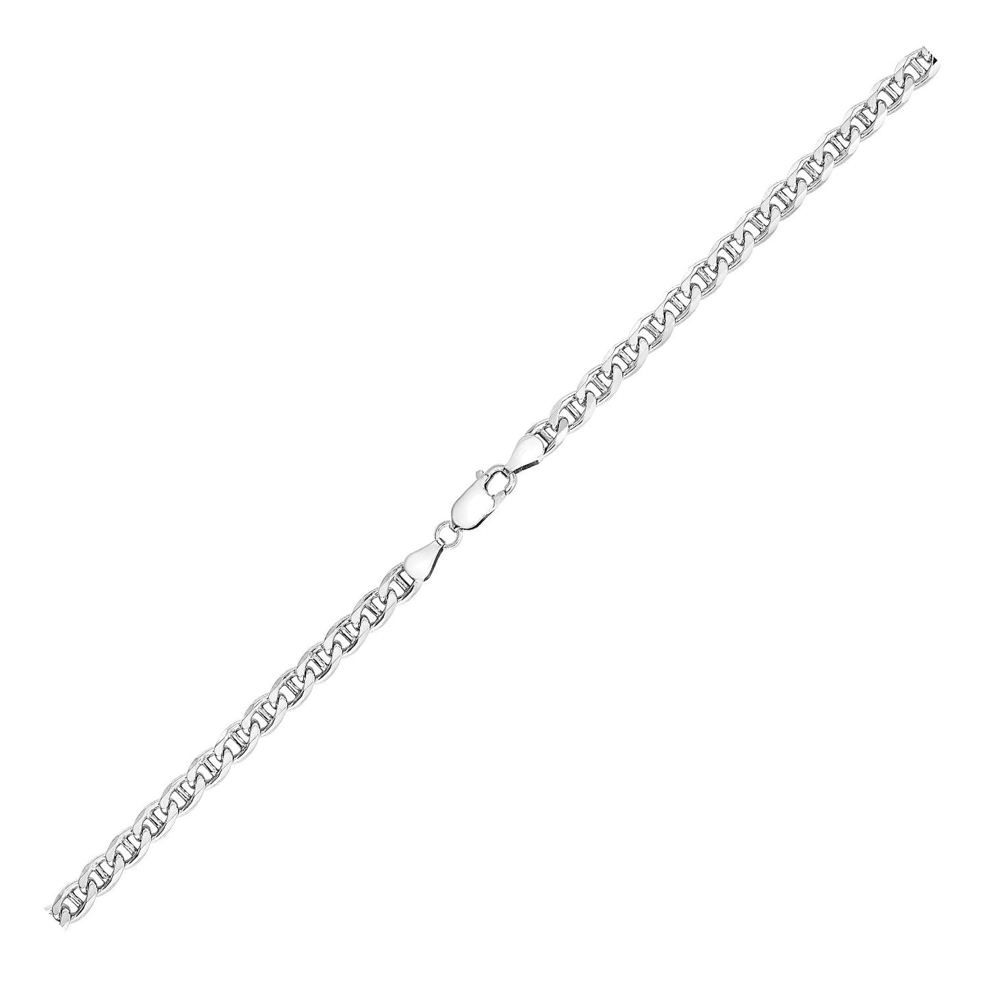 Sterling Silver Rhodium Plated Mariner Chain (5.60 mm)-Teresa&#39;s Fashionista LLC