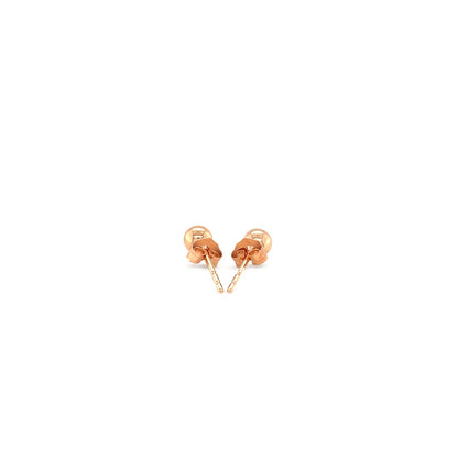 14k Rose Gold Ball Style Stud Earrings (4mm)-Teresa&#39;s Fashionista LLC