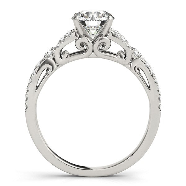 14k White Gold Diamond Engagement Ring with Multirow Split Shank (1 1/4 cttw)-Teresa&#39;s Fashionista LLC