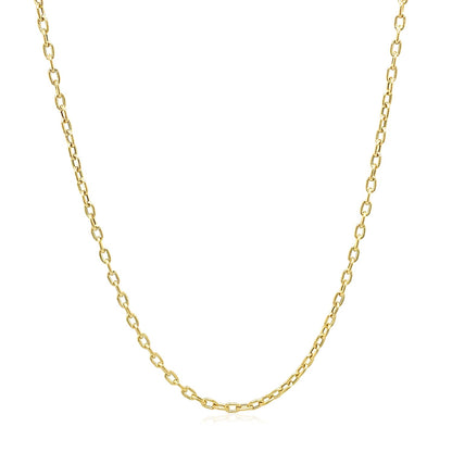 Double Extendable Cable Chain in 14k Yellow Gold (1.80 mm)-Teresa&#39;s Fashionista LLC