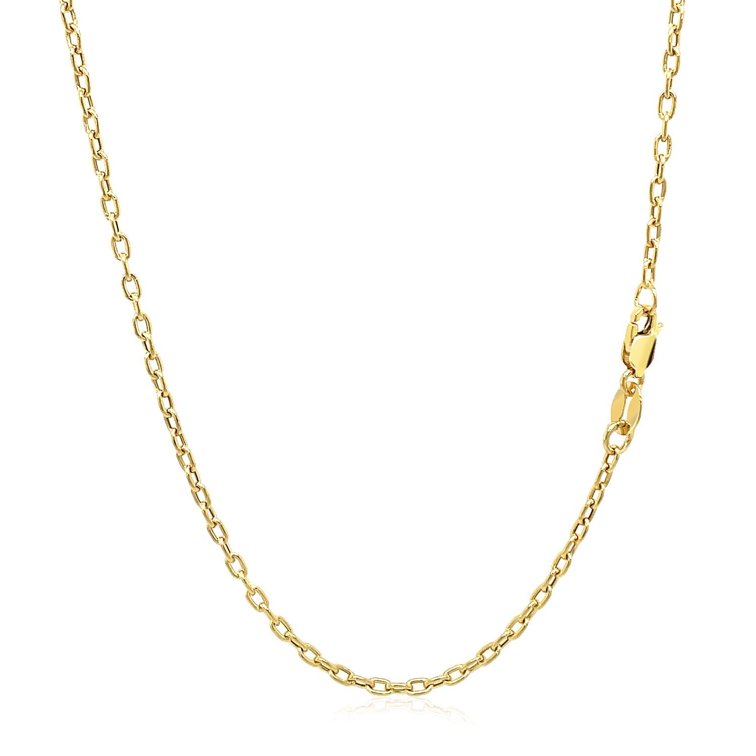 Double Extendable Cable Chain in 14k Yellow Gold (1.80 mm)-Teresa&#39;s Fashionista LLC