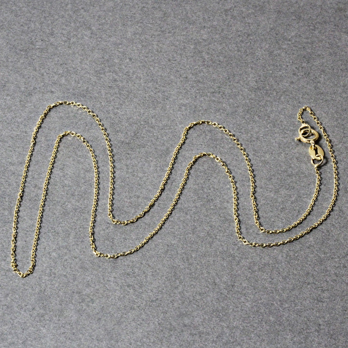 14k Yellow Gold Diamond Cut Cable Link Chain (0.87 mm)-Teresa&#39;s Fashionista LLC