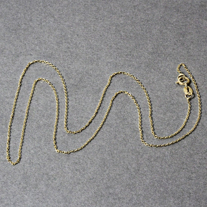 14k Yellow Gold Diamond Cut Cable Link Chain (0.87 mm)-Teresa&#39;s Fashionista LLC