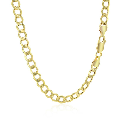 10k Yellow Gold Curb Chain (5.30 mm)-Teresa&#39;s Fashionista LLC