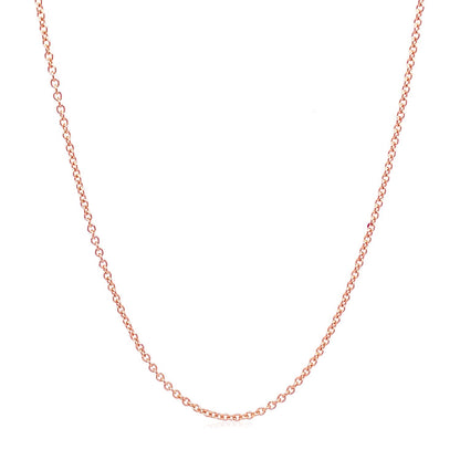 14k Rose Gold Round Cable Link Chain (1.25 mm)-Teresa&#39;s Fashionista LLC