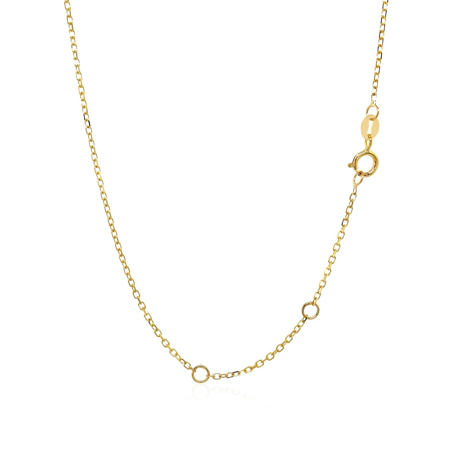 14k Yellow Gold 17 inch Necklace with Round Onyx-Teresa&#39;s Fashionista LLC