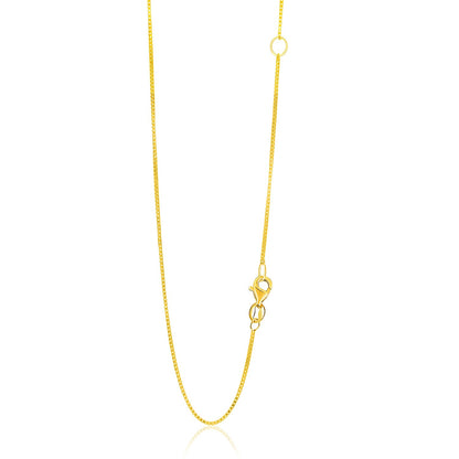 14k Yellow Gold Adjustable Box Chain (0.80 mm)-Teresa&#39;s Fashionista LLC