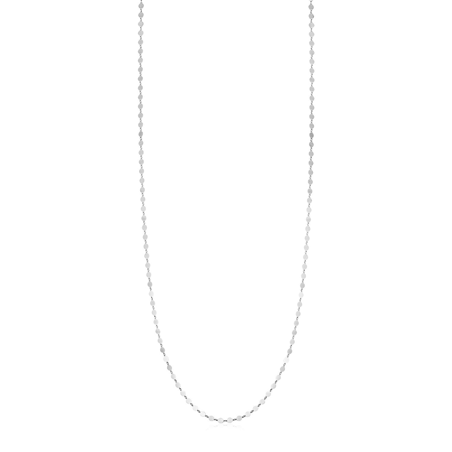 Sterling Silver Mirror Link Necklace-Teresa&#39;s Fashionista LLC