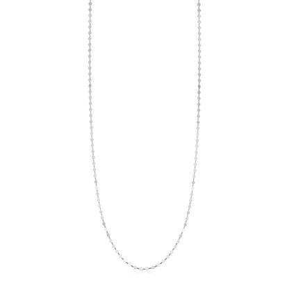 Sterling Silver Mirror Link Necklace-Teresa&#39;s Fashionista LLC