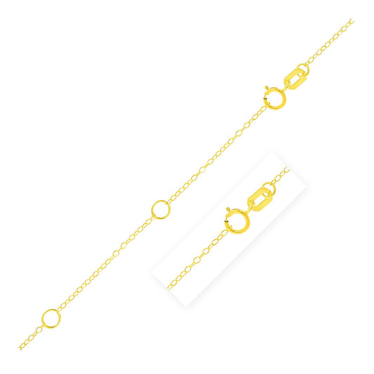 Double Extendable Piatto Chain in 10k Yellow Gold (1.30 mm)-Teresa&#39;s Fashionista LLC