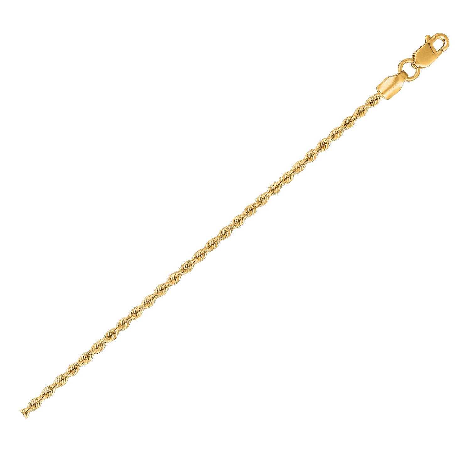 14k Yellow Gold Solid Rope Chain (1.50 mm)-Teresa&#39;s Fashionista LLC