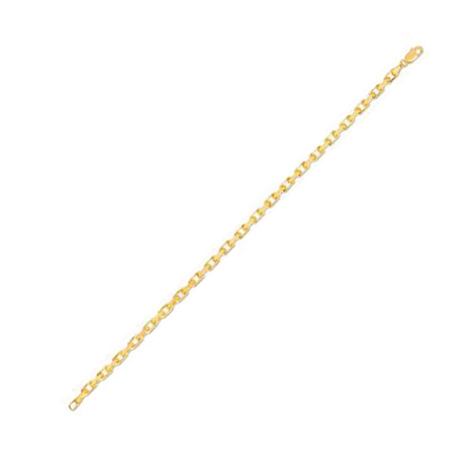 14k Yellow Gold French Cable Link Chain (3.60 mm)-Teresa&#39;s Fashionista LLC