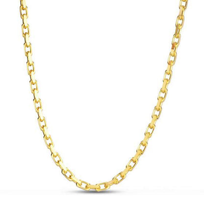 14k Yellow Gold French Cable Link Chain (3.60 mm)-Teresa&#39;s Fashionista LLC