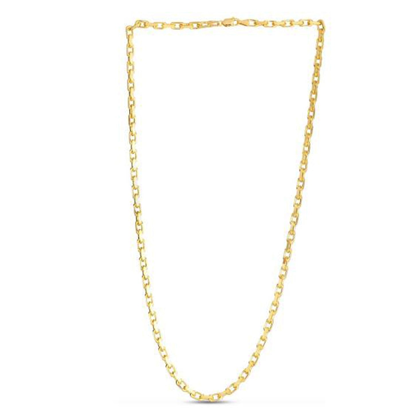 14k Yellow Gold French Cable Link Chain (3.60 mm)-Teresa&#39;s Fashionista LLC