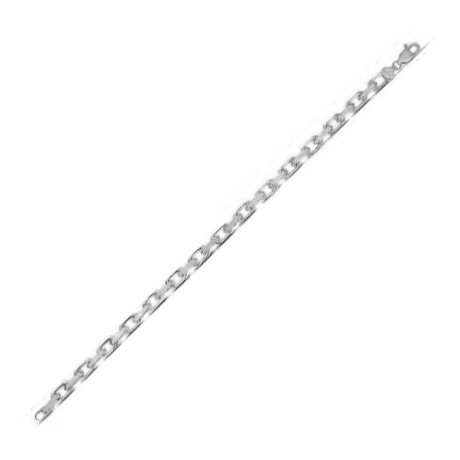 14k White Gold French Cable Link Chain (4.80 mm)-Teresa&#39;s Fashionista LLC