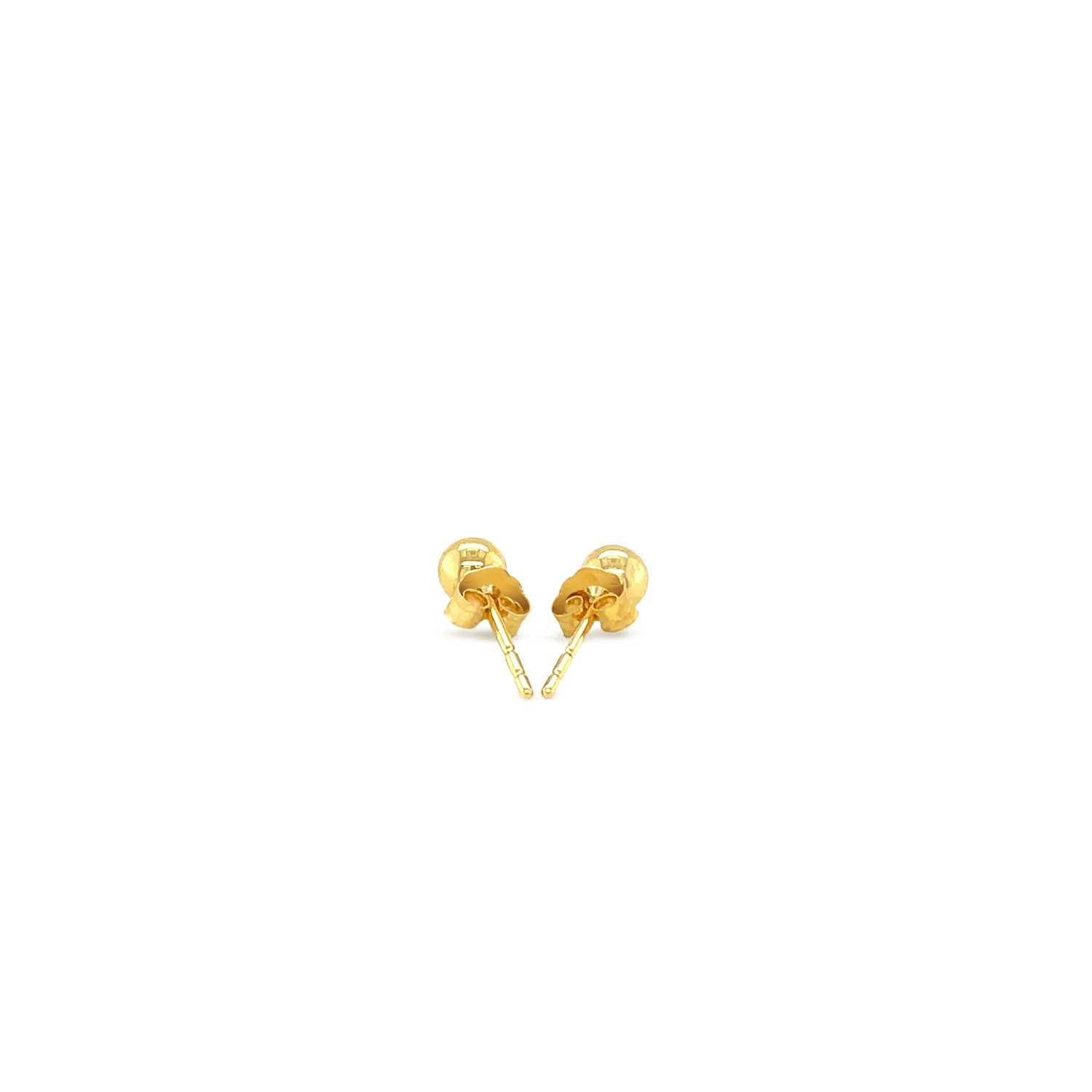 10k Yellow Gold Ball Style Stud Earrings (4mm)-Teresa&#39;s Fashionista LLC