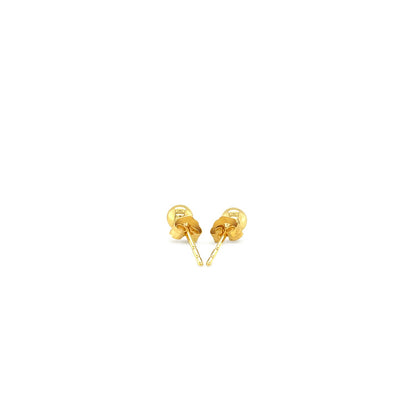 10k Yellow Gold Ball Style Stud Earrings (4mm)-Teresa&#39;s Fashionista LLC