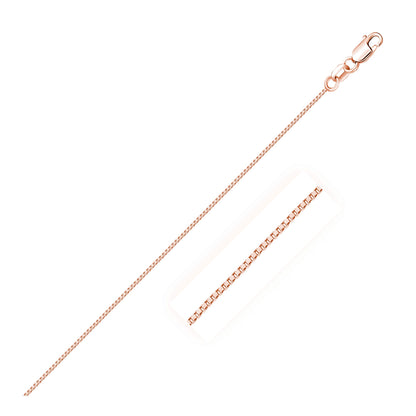 14k Rose Gold Classic Box Chain (0.60 mm)-Teresa&#39;s Fashionista LLC