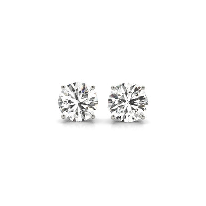 3 cttw Certified IGI Lab Grown Round Diamond Stud Earrings 14k White Gold (G/VS2)-Teresa&#39;s Fashionista LLC