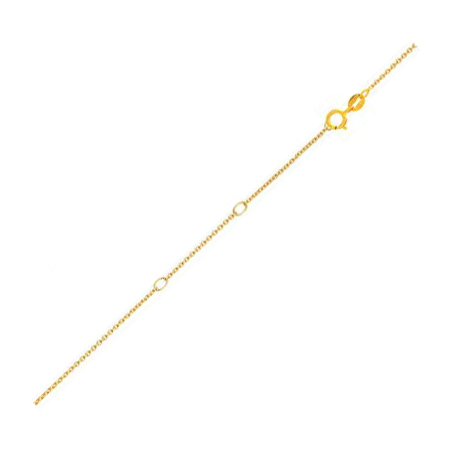 Double Extendable Diamond Cut Cable Chain in Yellow Gold (0.68 mm)-Teresa&#39;s Fashionista LLC