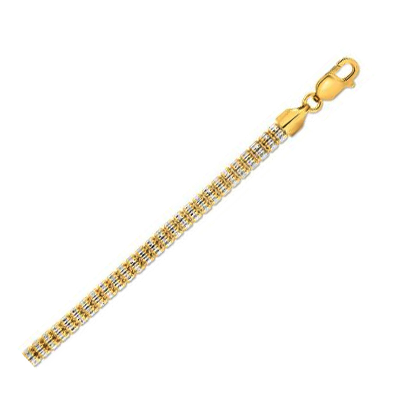 Ice Barrel Chain in 14k Yellow Gold (4.25 mm)-Teresa&#39;s Fashionista LLC