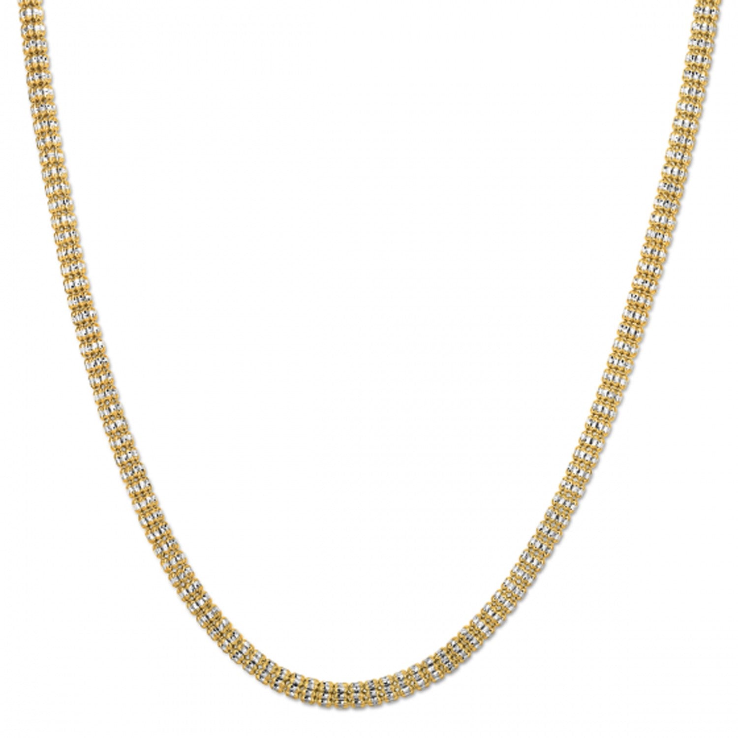 Ice Barrel Chain in 14k Yellow Gold (4.25 mm)-Teresa&#39;s Fashionista LLC