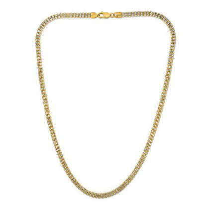 Ice Barrel Chain in 14k Yellow Gold (4.25 mm)-Teresa&#39;s Fashionista LLC