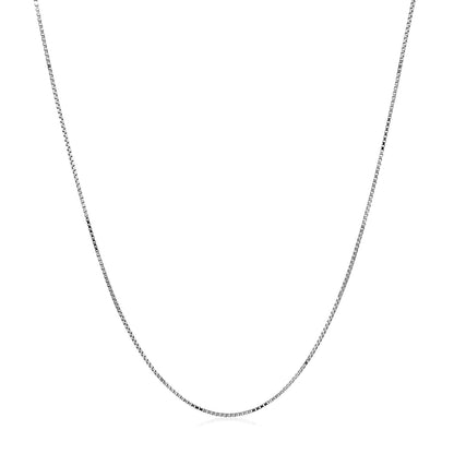 Double Extendable Box Chain in 14k White Gold (0.51 mm)-Teresa&#39;s Fashionista LLC