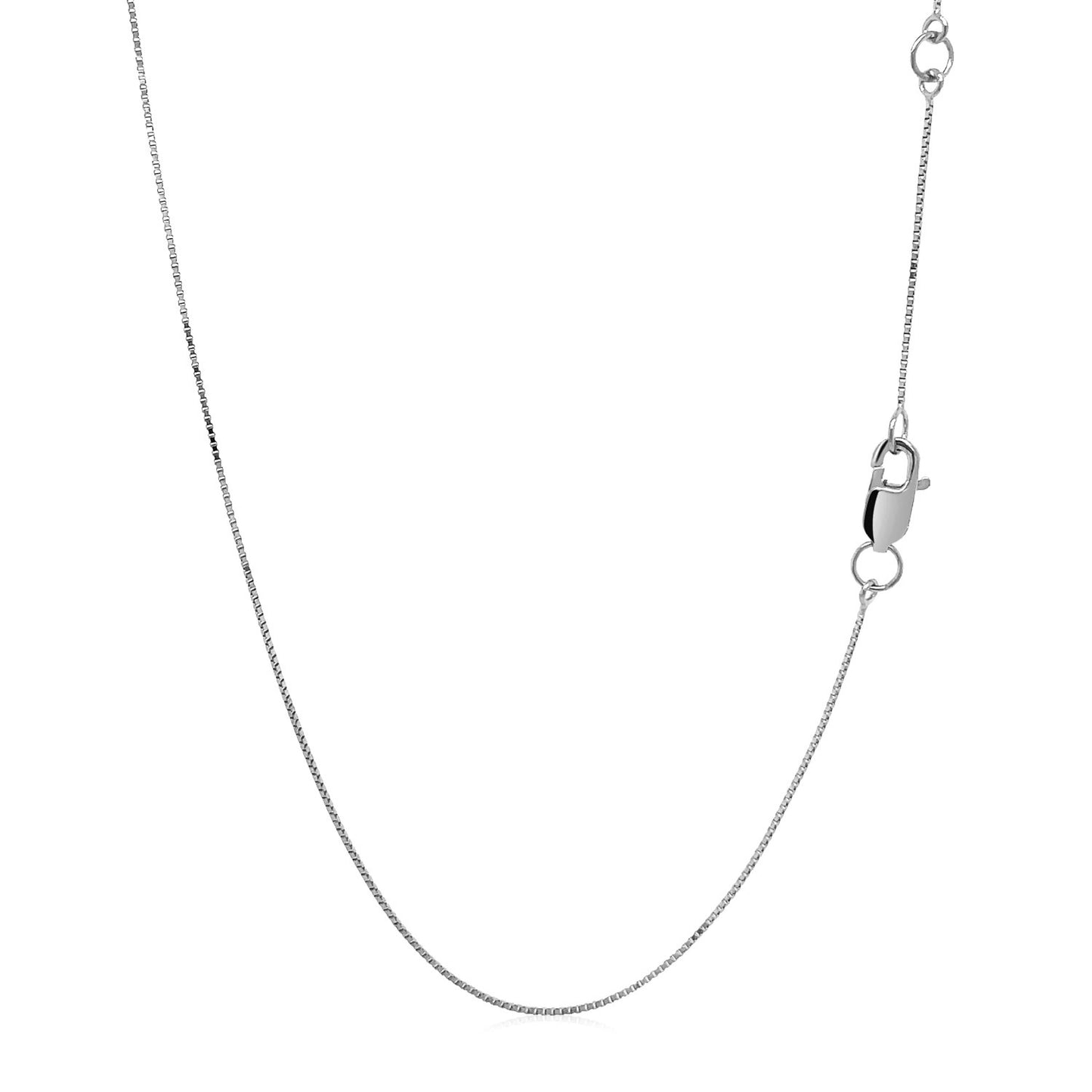 Double Extendable Box Chain in 14k White Gold (0.51 mm)-Teresa&#39;s Fashionista LLC