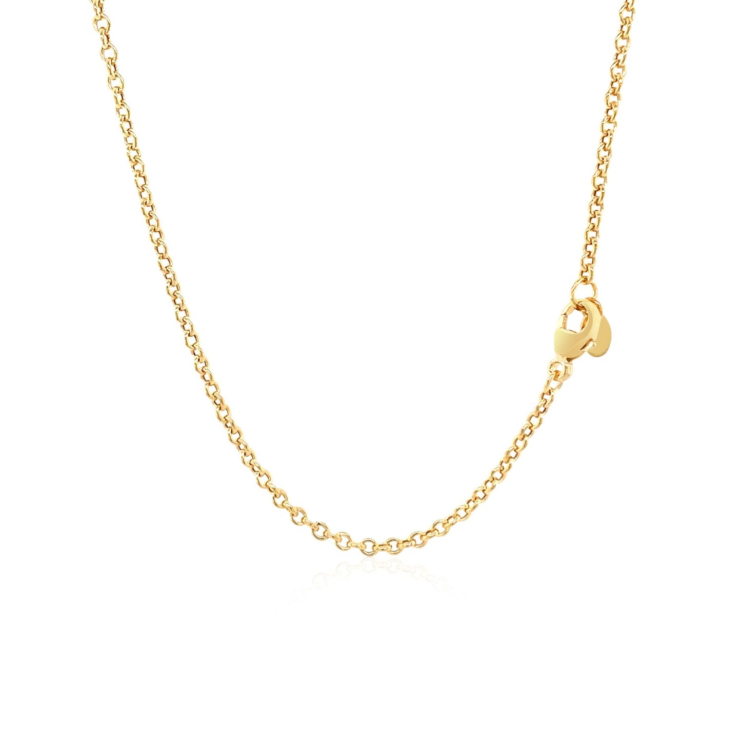 14k Yellow Gold Chain Necklace with Polished Knot-Teresa&#39;s Fashionista LLC