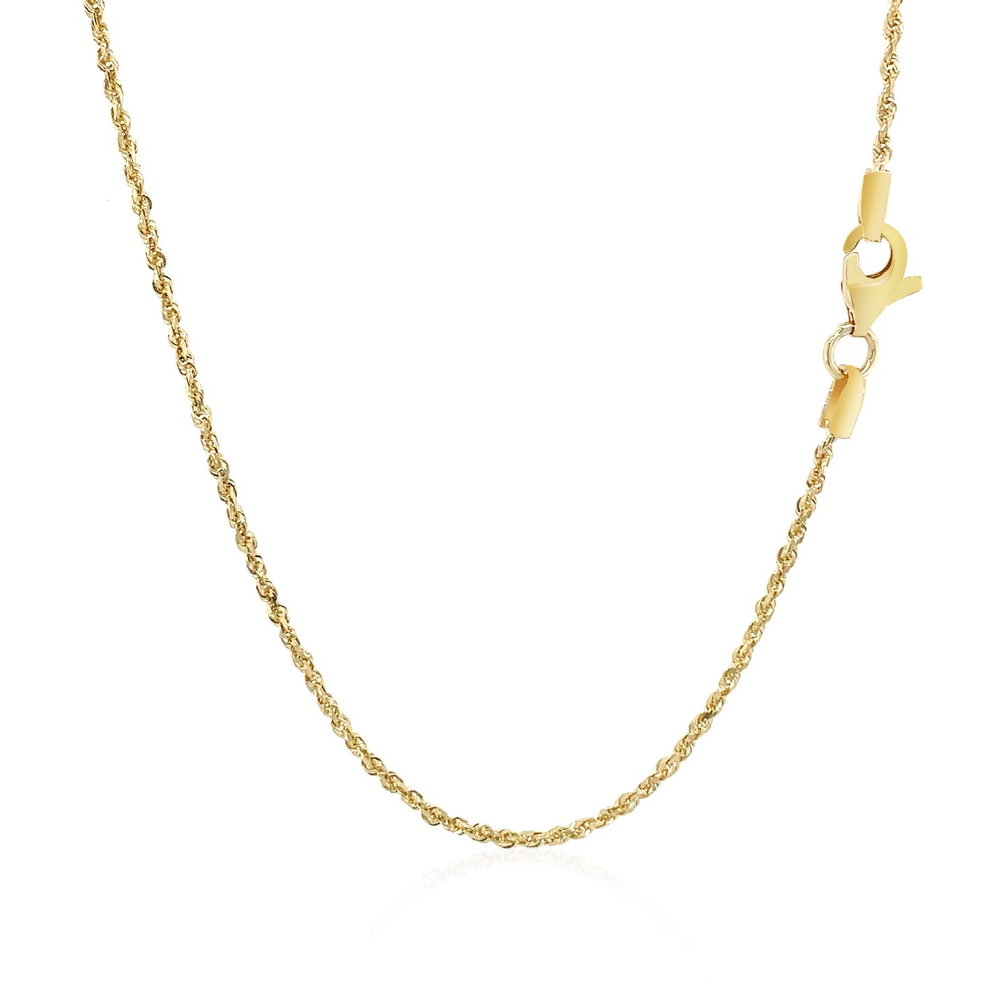 10k Yellow Gold Solid Diamond Cut Rope Chain (1.40 mm)-Teresa&#39;s Fashionista LLC