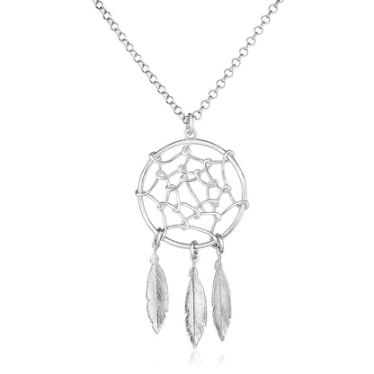 Sterling Silver 17 inch Necklace with Dream Catcher Pendant-Teresa&#39;s Fashionista LLC