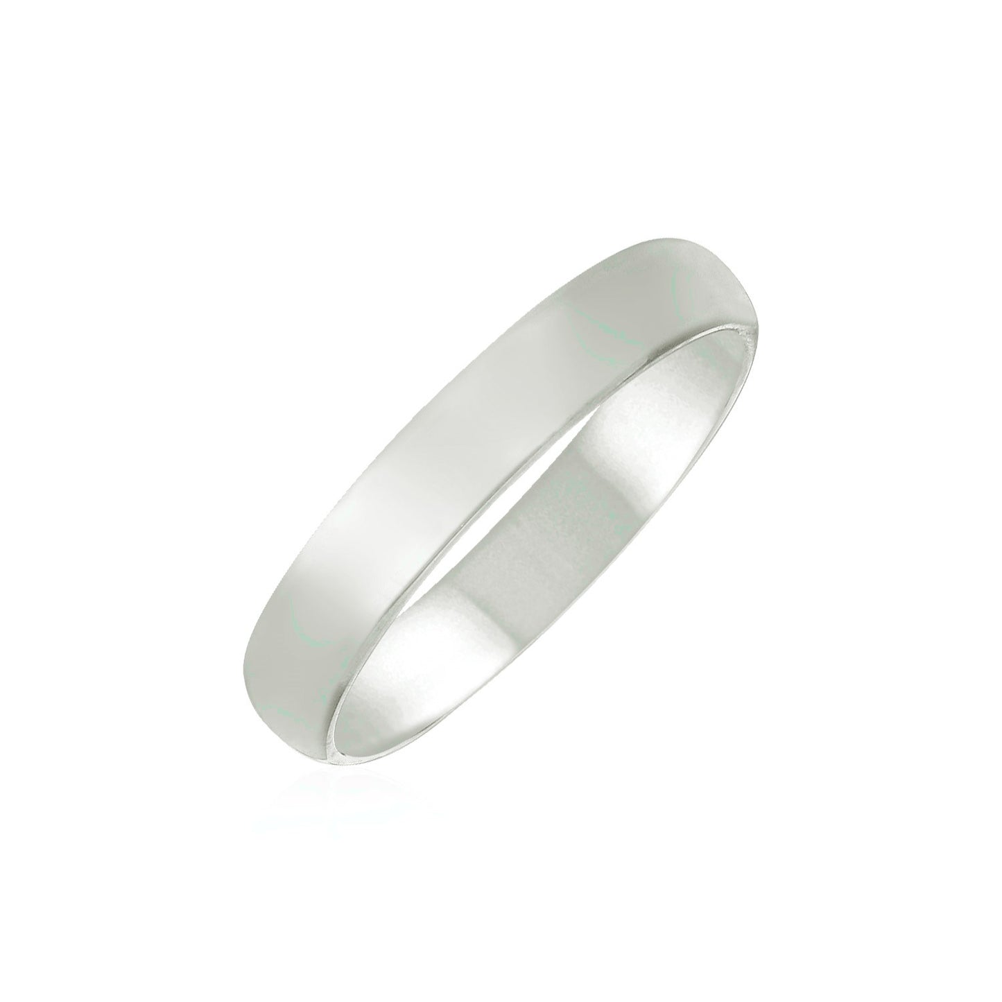 14k White Gold Comfort Fit Wedding Band(4.00 mm)-Teresa&#39;s Fashionista LLC