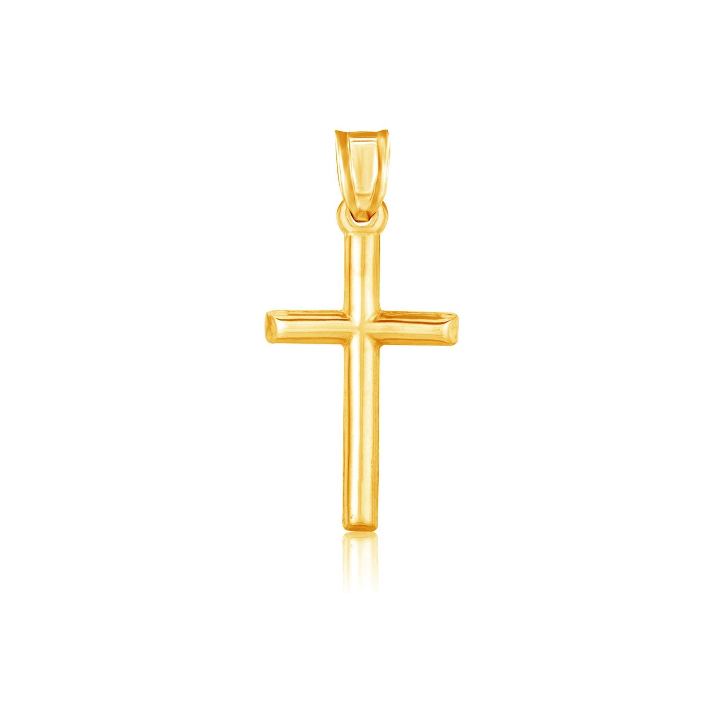 14k Yellow Gold High Polish Cross Pendant-Teresa&#39;s Fashionista LLC