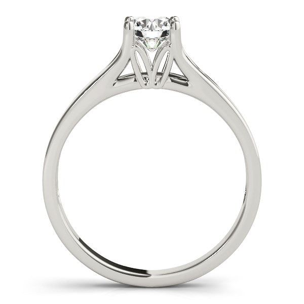 14k White Gold Prong Set Style Solitaire Diamond Engagement Ring (1/2 cttw)-Teresa&#39;s Fashionista LLC