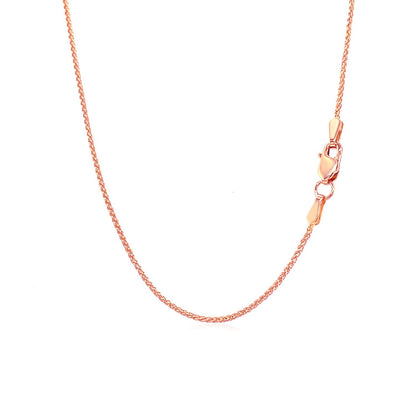 14k Rose Gold Round Wheat Chain (1.00 mm)-Teresa&#39;s Fashionista LLC