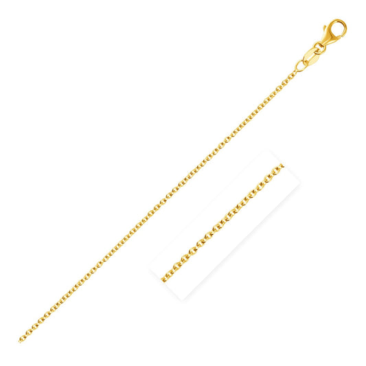 14k Yellow Gold Round Cable Link Chain (1.90 mm)-Teresa&#39;s Fashionista LLC