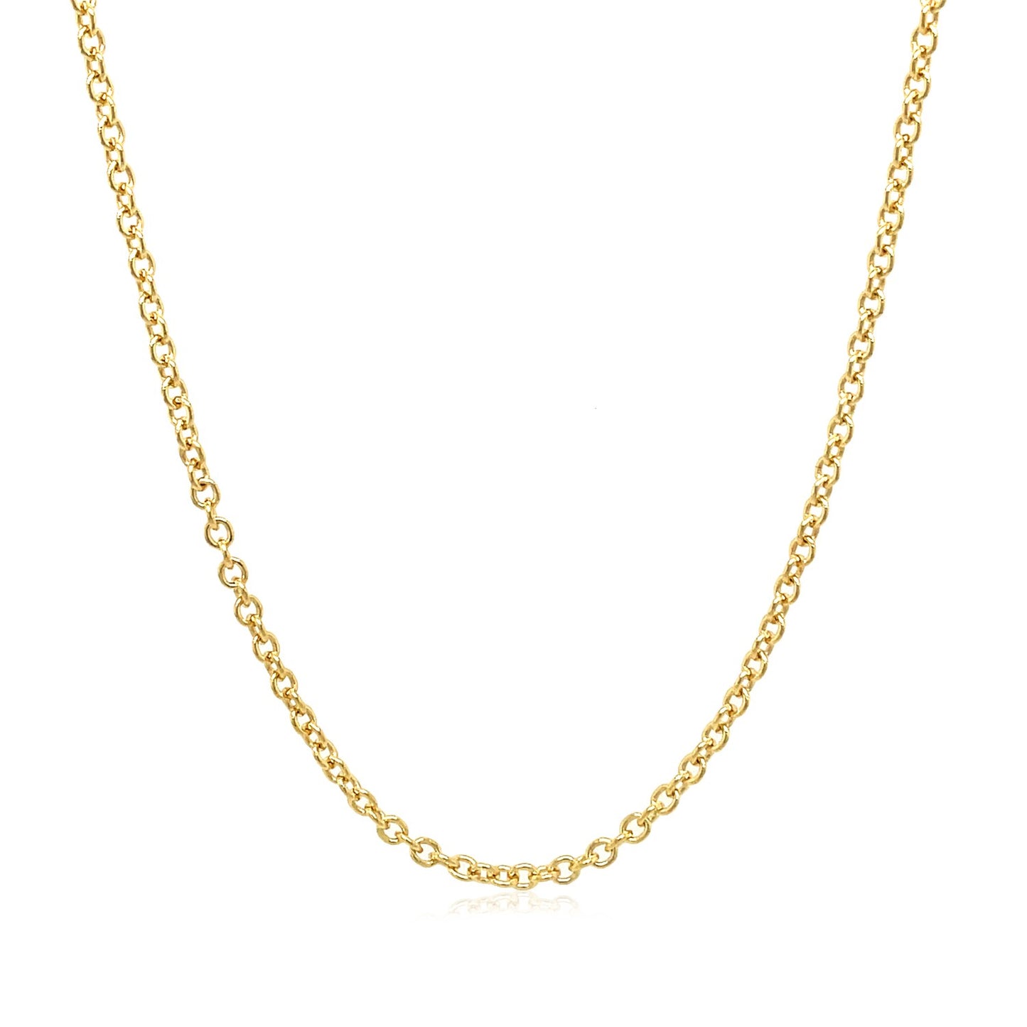 14k Yellow Gold Round Cable Link Chain (1.90 mm)-Teresa&#39;s Fashionista LLC