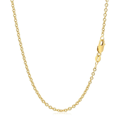 14k Yellow Gold Round Cable Link Chain (1.90 mm)-Teresa&#39;s Fashionista LLC