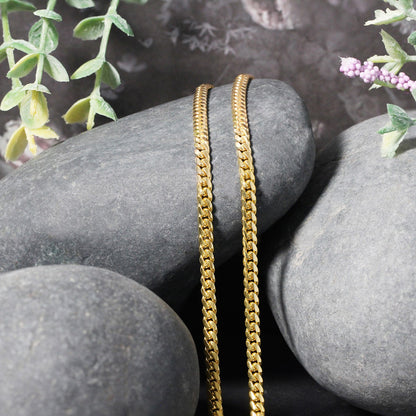 10k Yellow Gold Classic Solid Miami Cuban Chain (3.20 mm)-Teresa&#39;s Fashionista LLC