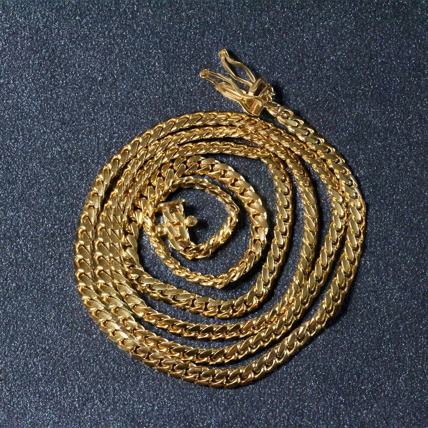 10k Yellow Gold Classic Solid Miami Cuban Chain (3.20 mm)-Teresa&#39;s Fashionista LLC