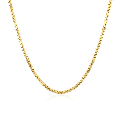 18k Yellow Gold Classic Box Chain (1.40 mm)-Teresa&#39;s Fashionista LLC