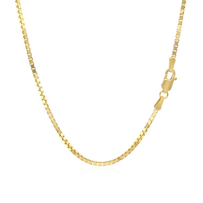 18k Yellow Gold Classic Box Chain (1.40 mm)-Teresa&#39;s Fashionista LLC