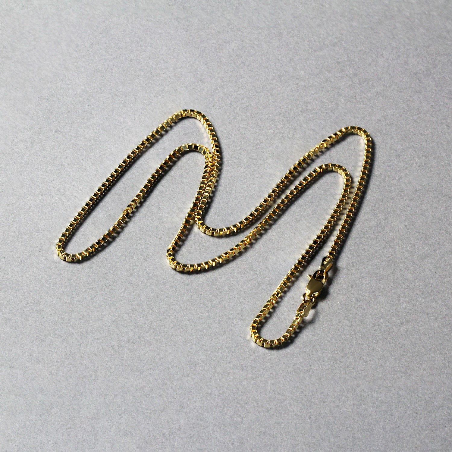 18k Yellow Gold Classic Box Chain (1.40 mm)-Teresa&#39;s Fashionista LLC