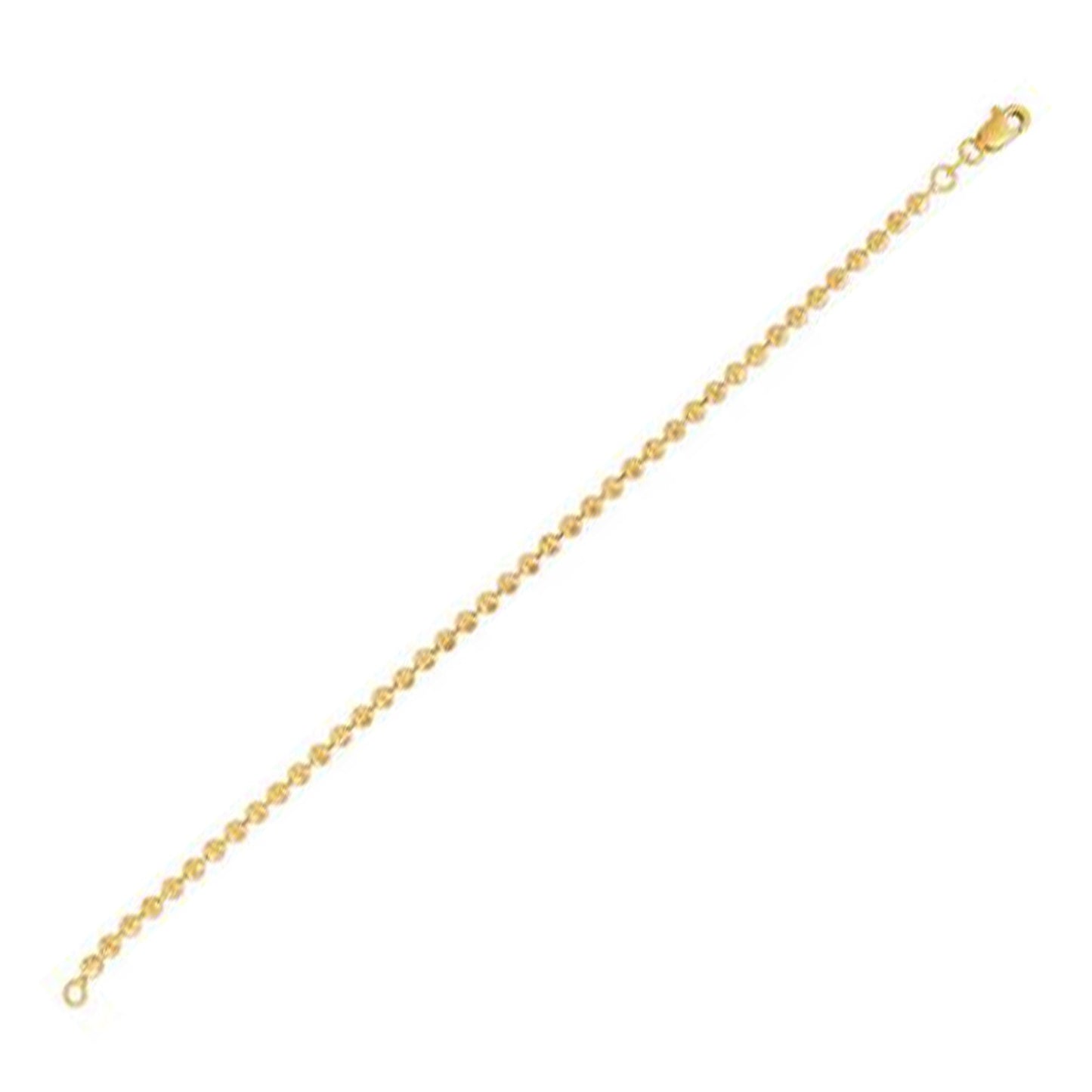 Moon Cut Bead Chain in 14k Yellow Gold (3.00 mm)-Teresa&#39;s Fashionista LLC