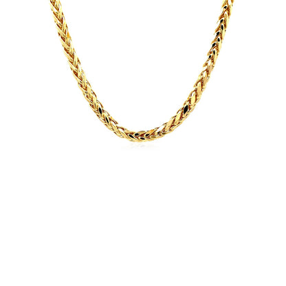 4.1mm 14k Yellow Gold Diamond Cut Round Franco Chain-Teresa&#39;s Fashionista LLC